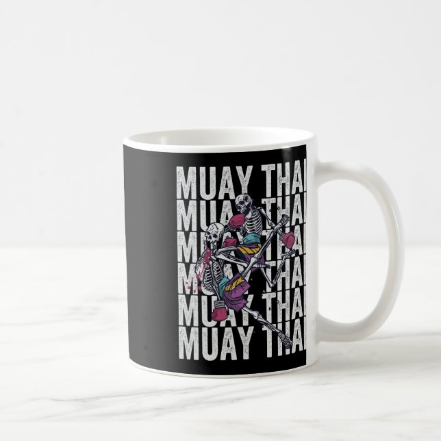 Muay Thai Kickboxning, Muay Thai Skelett, Muay Th Kaffemugg (Höger)