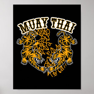 Muay Thai Kickboxning, Muay Thai Tigers, Muay Thai Poster