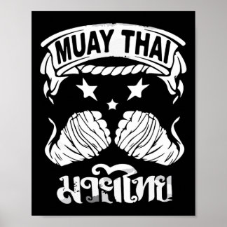 Muay Thai Kickboxning Traditionell Thailändsk Kamp Poster