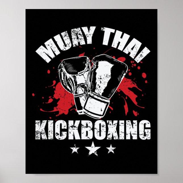 Muay Thai Kickboxning Traditionella tekniker  Poster (Framsidan)