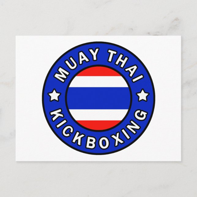 Muay Thai Kickboxning Vykort (Framsida)