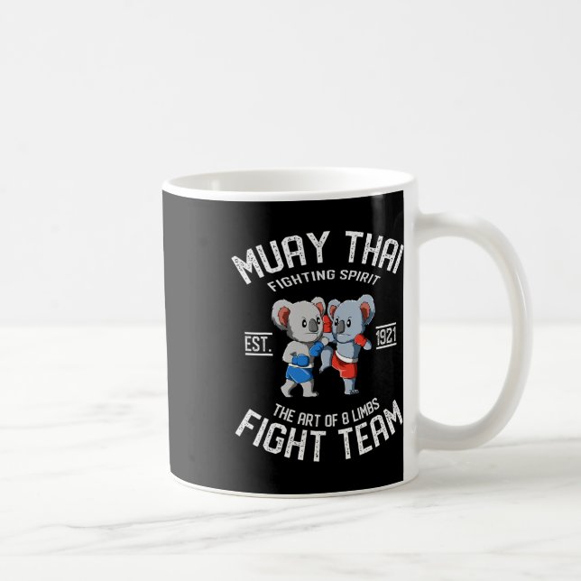 Muay Thai Koala Fight Team - Nak Muay, kickboxning Kaffemugg (Höger)