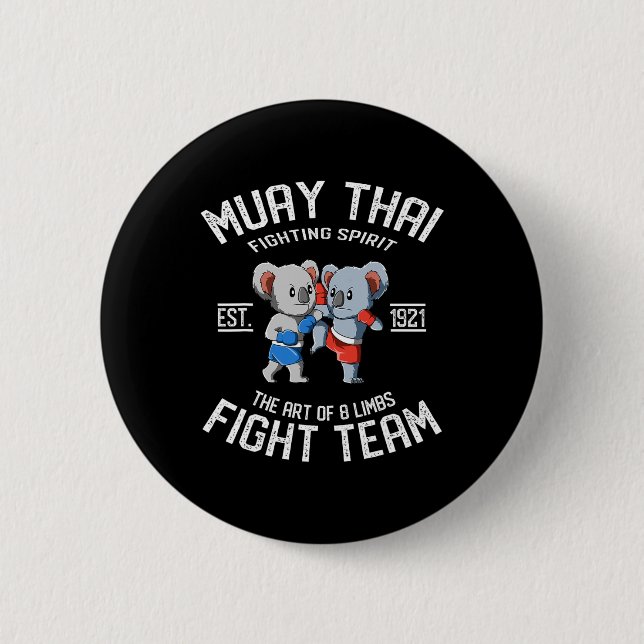 Muay Thai Koala Fight Team - Nak Muay, kickboxning Knapp (Framsida)