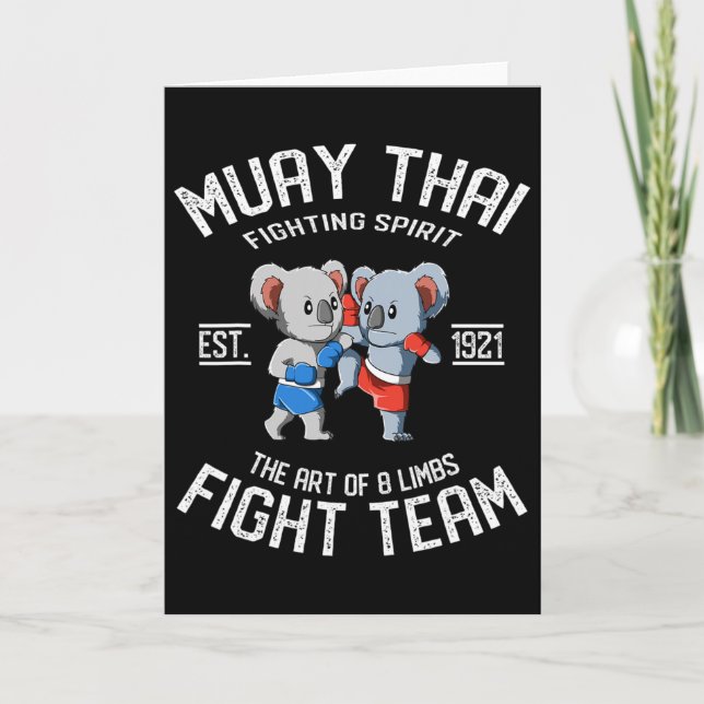 Muay Thai Koala Fight Team - Nak Muay, Kickboxning Kort (Framsida)
