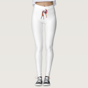 Muay thai-kombattant i vattenfärg leggings