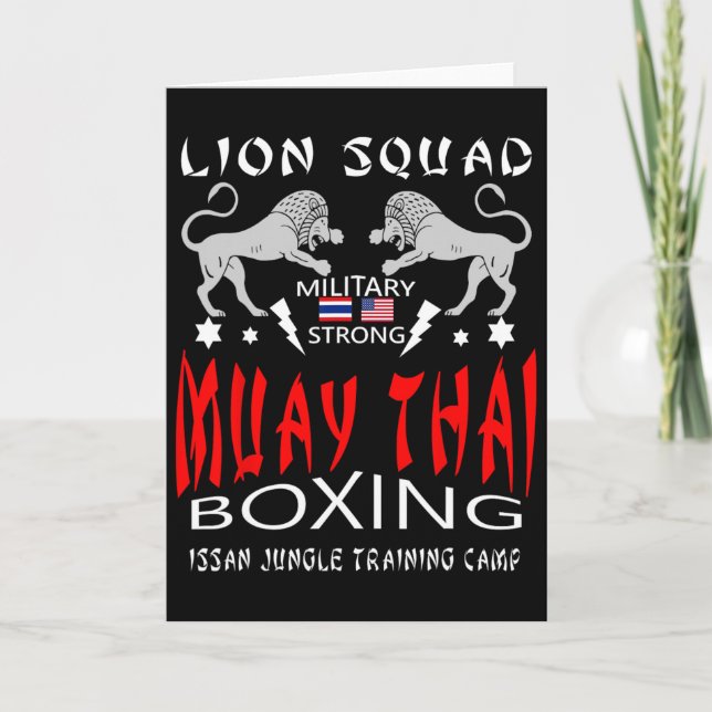 Muay Thai Lion Squad Militärboxning  Kort (Framsida)