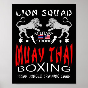 Muay Thai Lion Squad Militärboxning  Poster