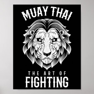 Muay Thai Lion Thaiboxning Och MMA  Poster