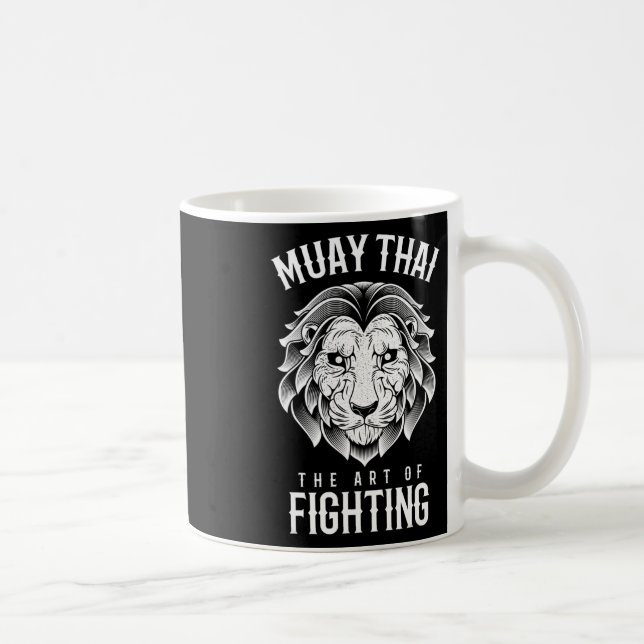 Muay Thai Lion Thailändsk boxning och MMA  Kaffemugg (Höger)