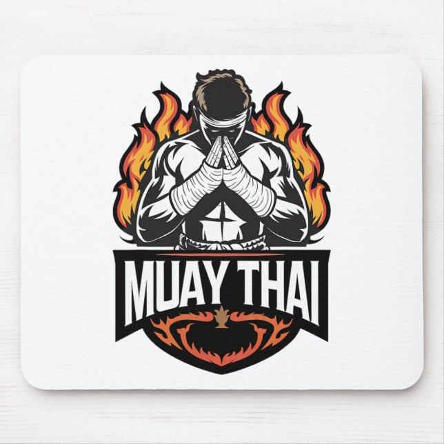 Muay Thai Logotyp - Thai Boxing Fighter Musmatta (Framsidan)