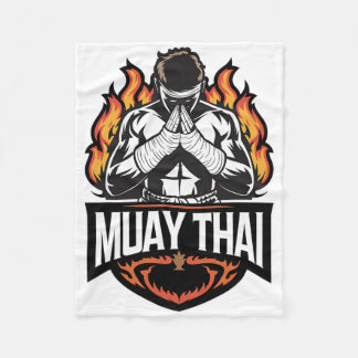 Muay Thai-logotyp - thaiboxningskämpe  Fleecefilt