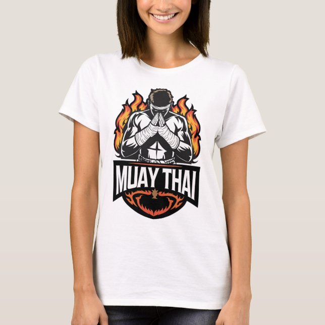 Muay Thai-logotyp - thaiboxningskämpe  T Shirt (Framsida)
