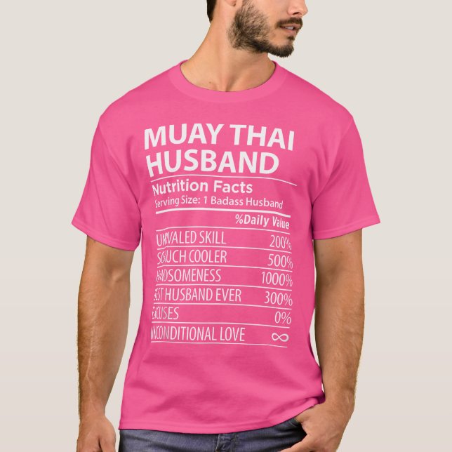 Muay Thai Make Nutrition Facts Funny Muay Thai T Shirt (Framsida)
