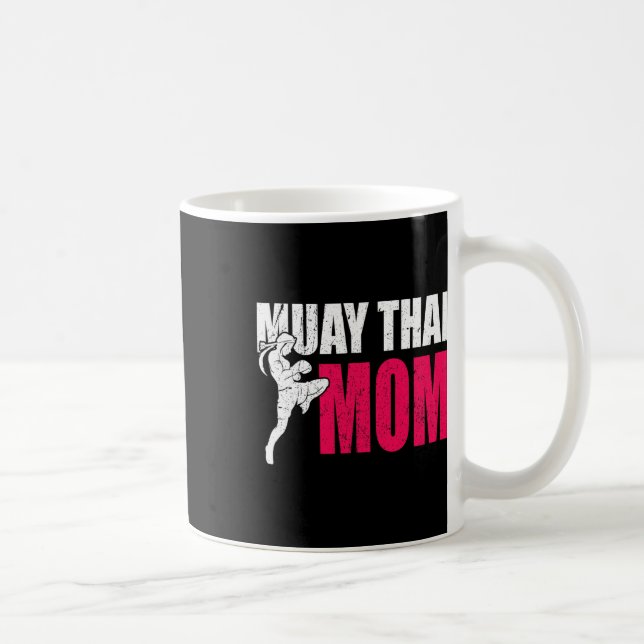 Muay Thai Mamma Present Kvinnor Boxning Kickboxnin Kaffemugg (Höger)