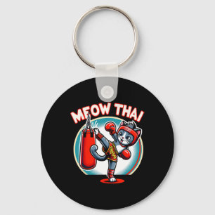 Muay Thai Martial Art Thai Boxing Cat Meow Thai Fo Nyckelring