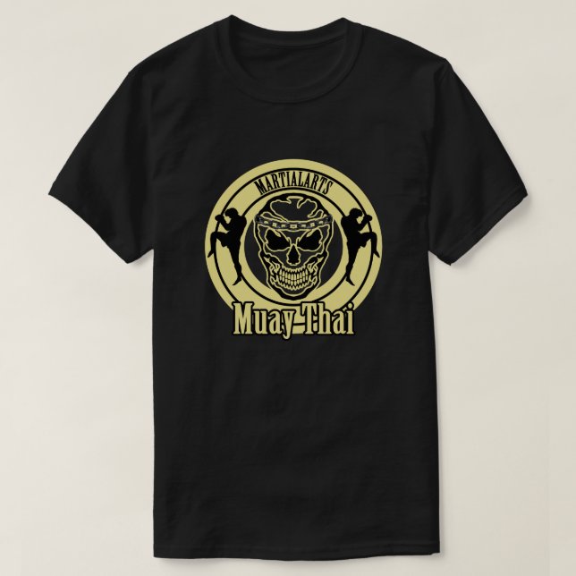 Muay Thai , Martial Arts , Kick Boxing , Skull Tee (Design framsida)