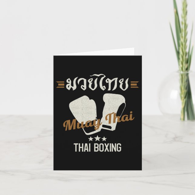 Muay Thai Martial Arts Thai Boxing Coach Älskare G Kort (Framsida)