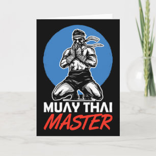 Muay Thai Mästare Hobby Kampsport Boxning Fighter Kort