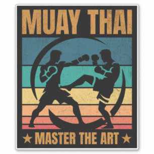 Muay Thai Master The Art Boxer Boxing Practitioner Klistermärken