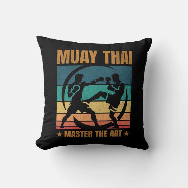 Muay Thai Master The Art Boxer Boxing Practitioner Kudde (Framsida)