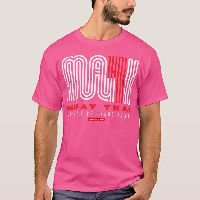 Muay Thai med anpassad typografi T Shirt (Framsida)