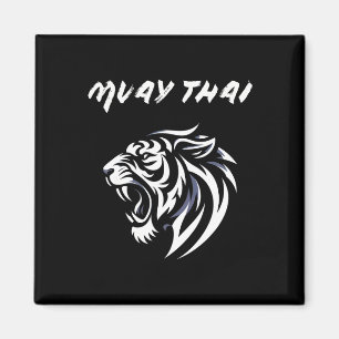 Muay Thai Mma Fight Tattoo Tiger Roar Kickboxning Magnet