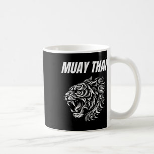 Muay Thai Mma Fight Tatuerings Tiger Roar Kickboxn Kaffemugg