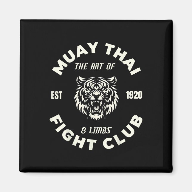 Muay Thai Mma Fight Tatueringskonst Tiger 8 Extrem Magnet (Framsidan)