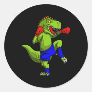 Muay Thai Mma Fighter T-rex Mixed Martial Art Comb Runt Klistermärke