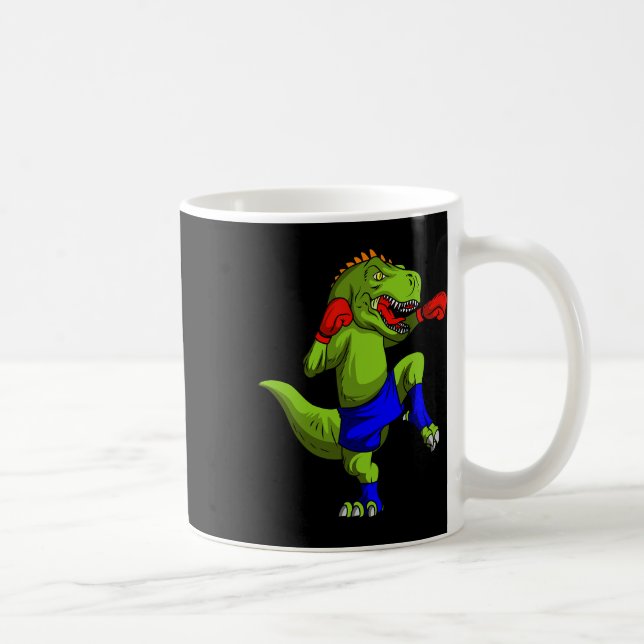 Muay Thai Mma Fighter T-rex Mixed Martial Art Comt Kaffemugg (Höger)