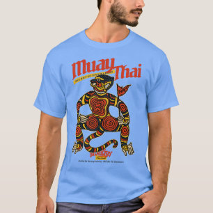 Muay Thai Monkey Tattoo Smärta är tillfällig stolt T Shirt