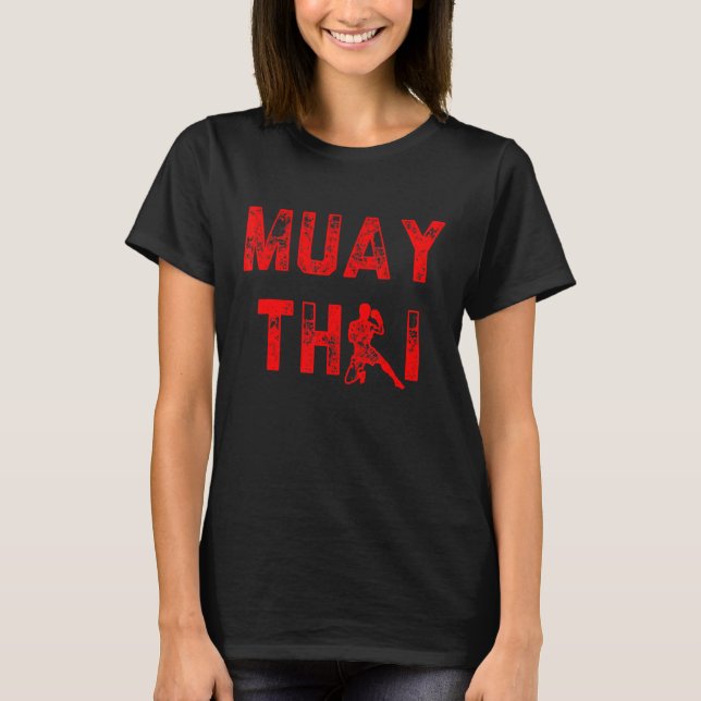 Muay Thai NakMuay Boxing Workout 1 T Shirt (Framsida)