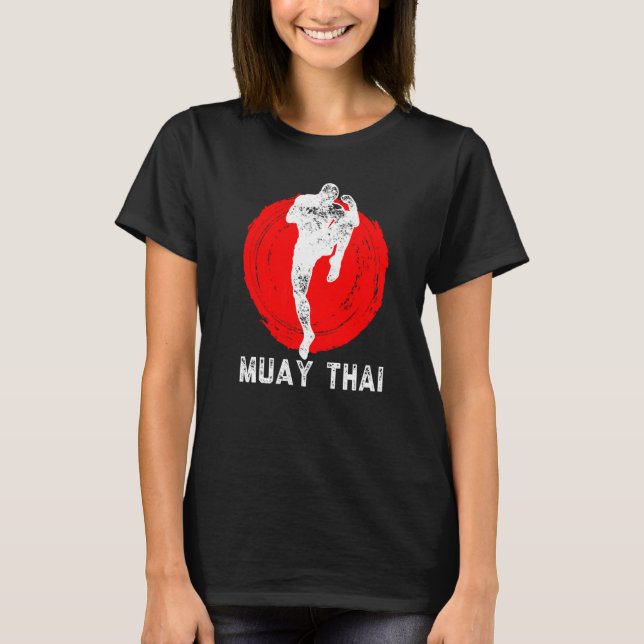Muay Thai NakMuay Boxing Workout   T Shirt (Framsida)