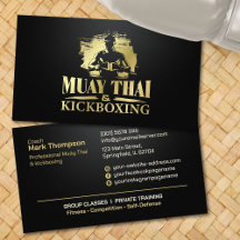 Muay Thai och Kickboxing Coach - Black och Guld