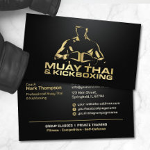 Muay Thai och Kickboxing Coach - Black och Guld