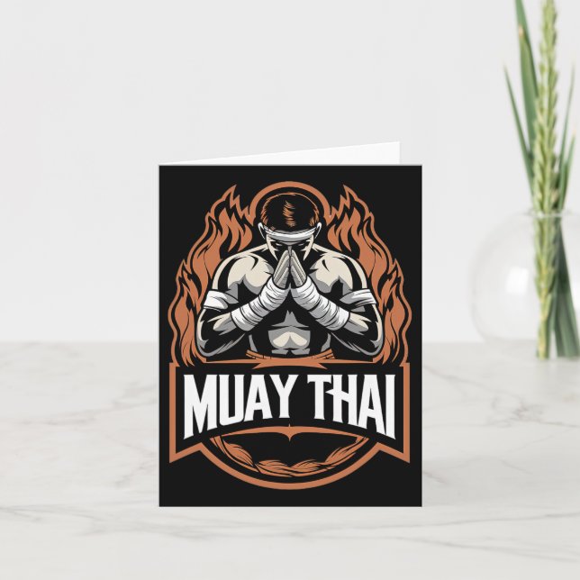 Muay Thai och Thai Boxing Fighter Kort (Framsida)