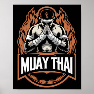 Muay Thai och Thai Boxing Fighter Poster