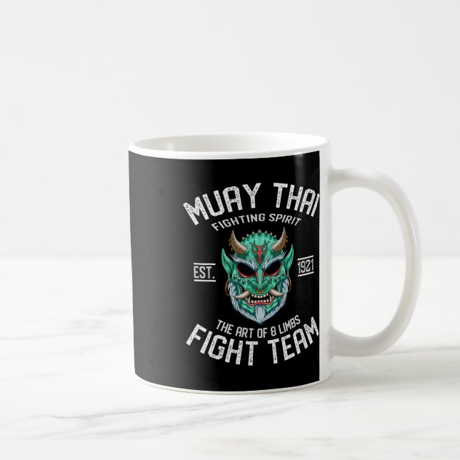 Muay Thai Oni Demon Fight Team - Nak Muay, Kickbox Kaffemugg (Höger)