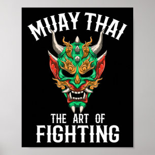 Muay Thai Oni-mask - Thai Boxning Och Kickboxning Poster