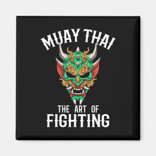 Muay Thai Oni-mask - Thai-boxning och kickboxnings Magnet