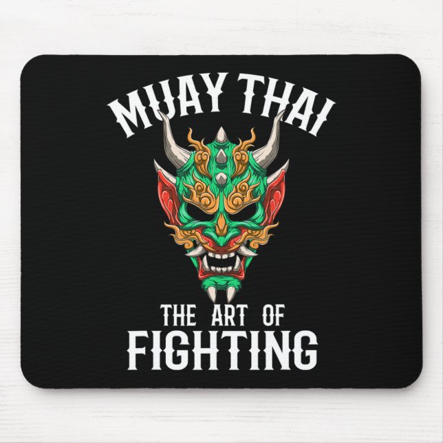 Muay Thai Oni-mask - Thai-boxning och kickboxnings Musmatta (Framsidan)