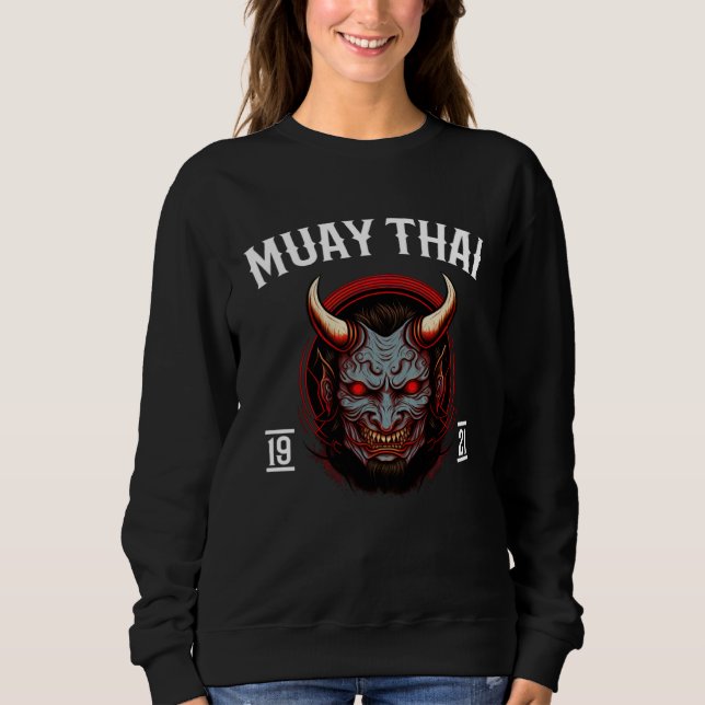 Muay Thai Oni Warrior Fight Team  3 T Shirt (Framsida)