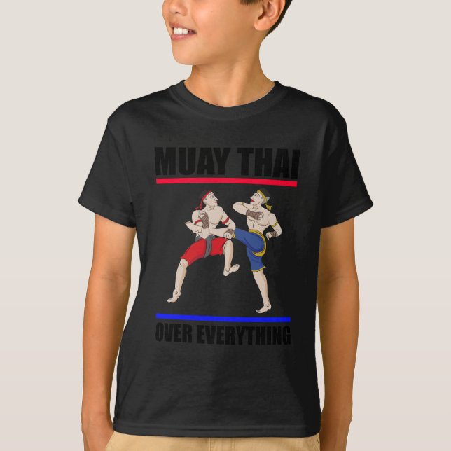 Muay Thai över allt Tee Shirt (Framsida)