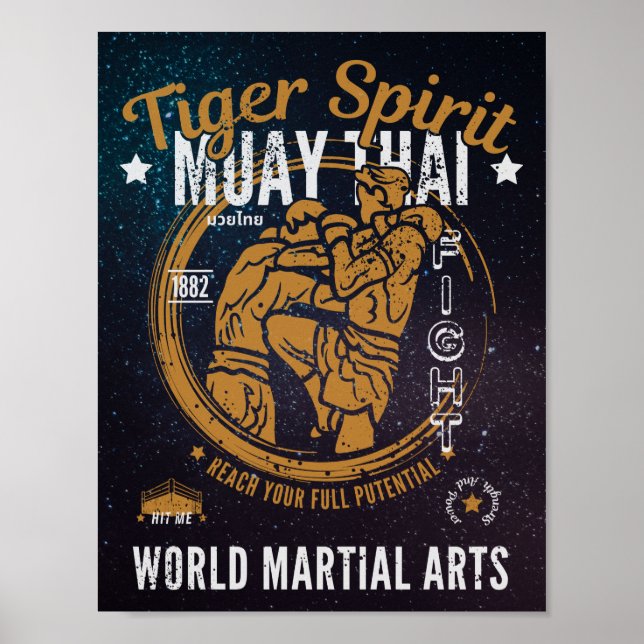 Muay Thai Poster - Tiger Spirit (Framsidan)