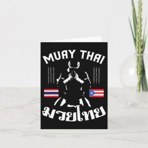Muay Thai Puerto Rico Flagga Martial Arts Thai Box Kort