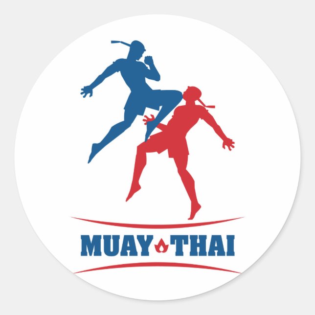 Muay Thai Runt Klistermärke (Framsida)