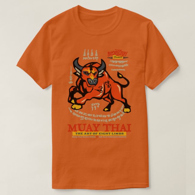 Muay Thai Sak Yant Buffalo T Shirt (Design framsida)