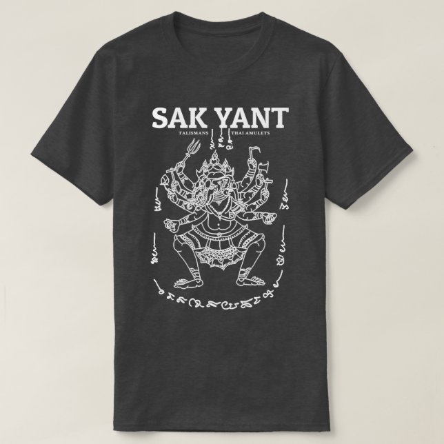 Muay Thai Sak Yant Elephant 3 T Shirt (Design framsida)