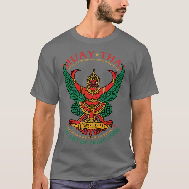 Muay Thai Sak Yant Garuda T Shirt (Framsida)