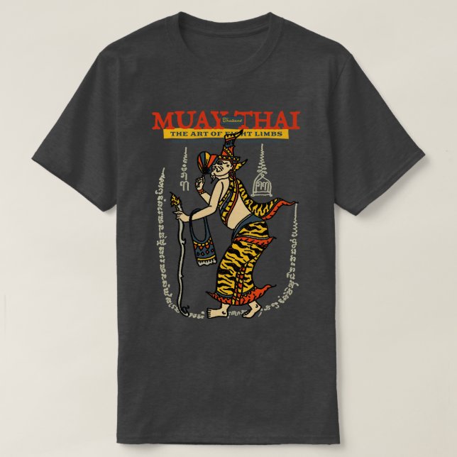 Muay Thai Sak Yant Hermit Tattoo T Shirt (Design framsida)